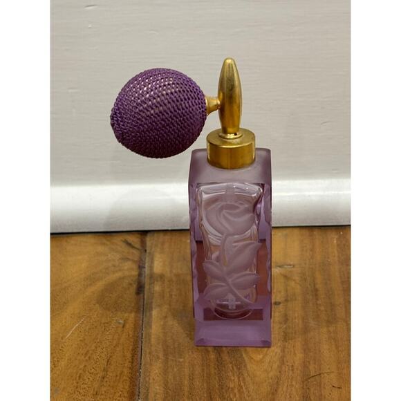 Vintage Amethyst Tone Atomizer Perfume Bottle Purple - Picture 1 of 4